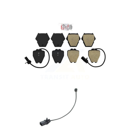 Ceramic Disc Brake Pads And Extra Wear Sensors Front Kit For Volkswagen Passat