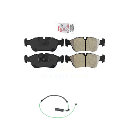 Ceramic Disc Brake Pads And Wear Sensors Front Kit For 2001-2005 BMW 325xi 2.5L