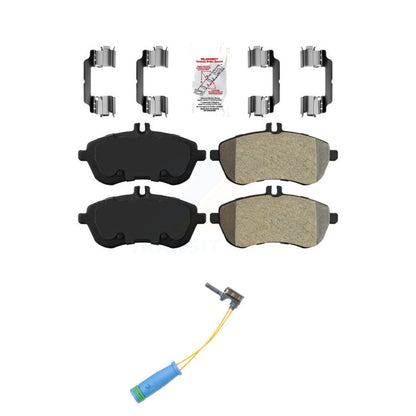 Ceramic Disc Brake Pads & Wear Sensor Front Kit For 2012 Mercedes-Benz C250 1.8L