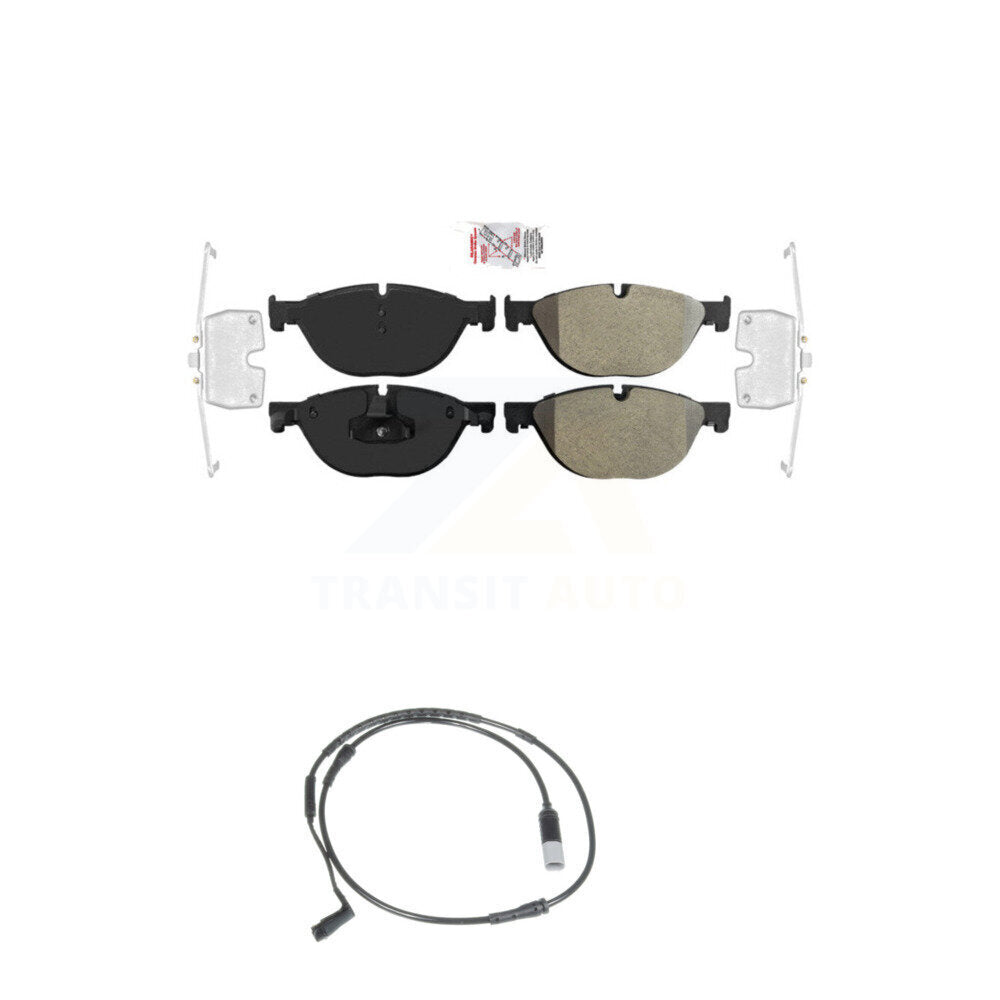 Ceramic Disc Brake Pads And Wear Sensors Front Kit For 2009 BMW 750i 750Li