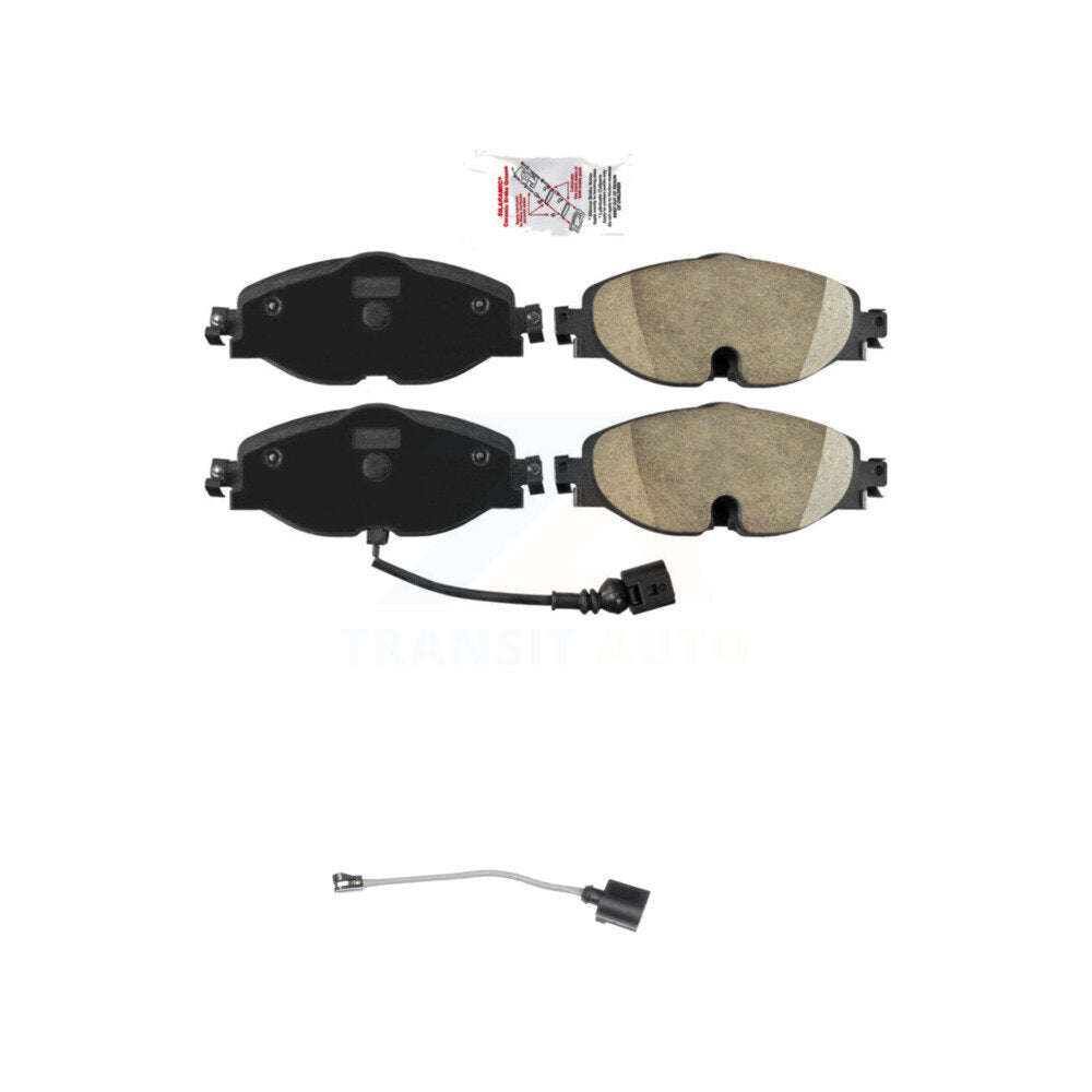 Ceramic Brake Pad Extra Wear Sensor Front Kit For Volkswagen Jetta Golf Taos GTI