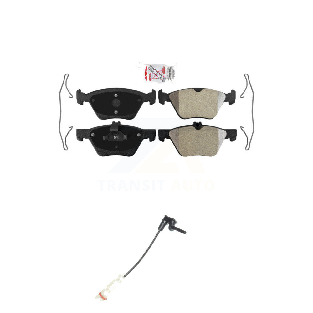 Ceramic Brake Pad & Wear Sensor Front Kit For Mercedes-Benz E320 Chrysler CLK320
