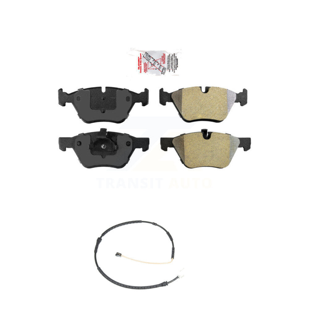Ceramic Disc Brake Pads And Wear Sensors Front Kit For 2012 BMW X1 xDrive28i