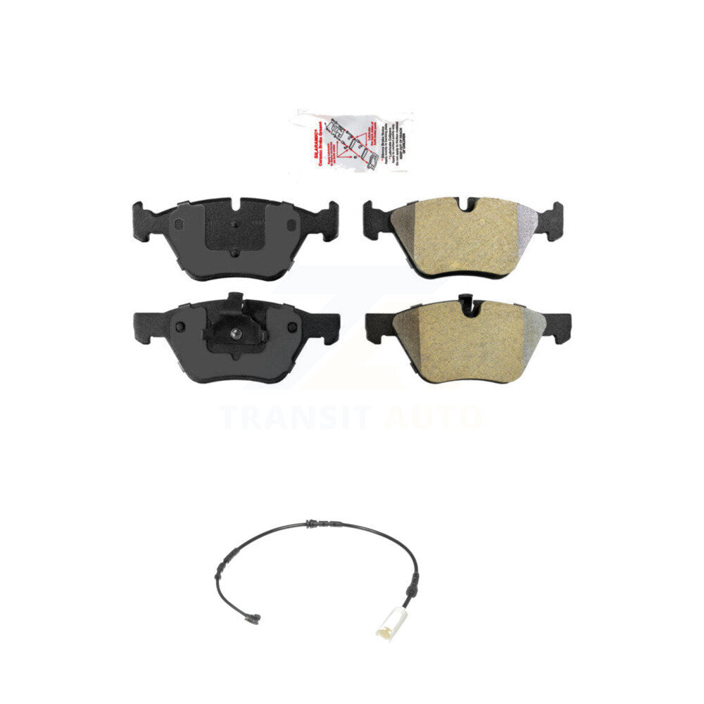 Ceramic Disc Brake Pads And Wear Sensors Front Kit For BMW 128i 3.0L