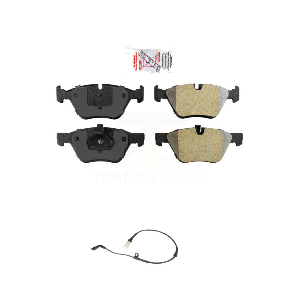Ceramic Disc Brake Pads And Wear Sensors Front Kit For BMW 525i