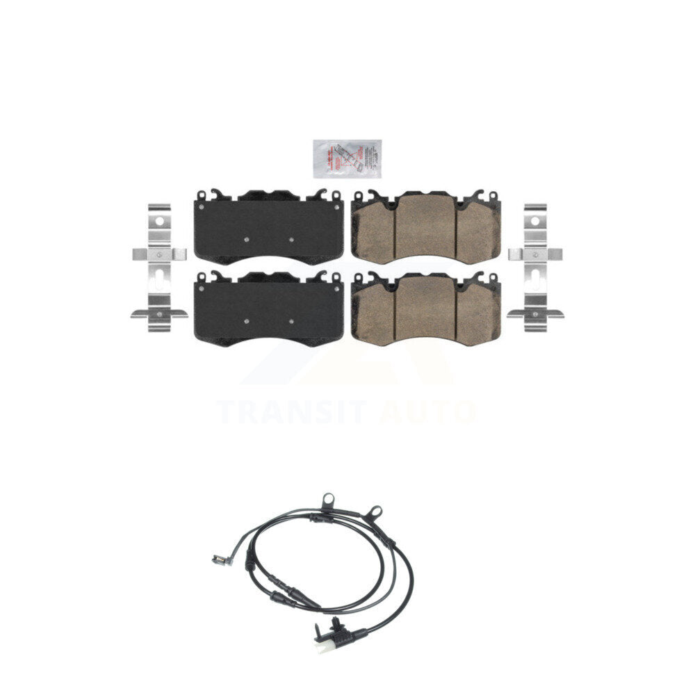 Ceramic Disc Brake Pads And Wear Sensors Front Kit For Land Rover Range Sport