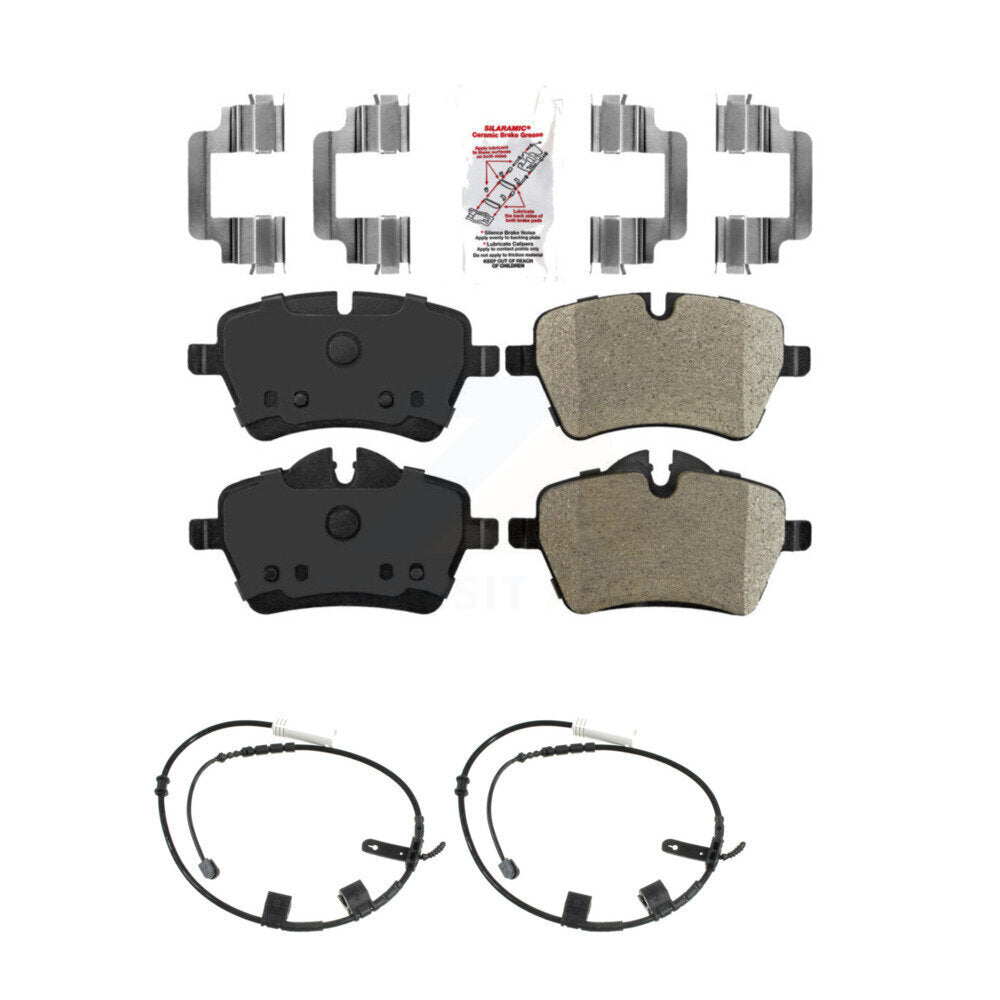 Ceramic Disc Brake Pads And Wear Sensors Front Kit For Mini Cooper
