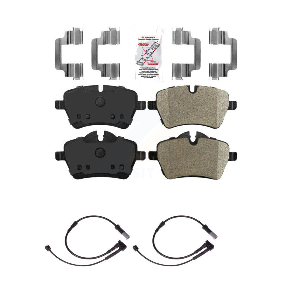 Ceramic Disc Brake Pads And Wear Sensors Front Kit For Mini Cooper