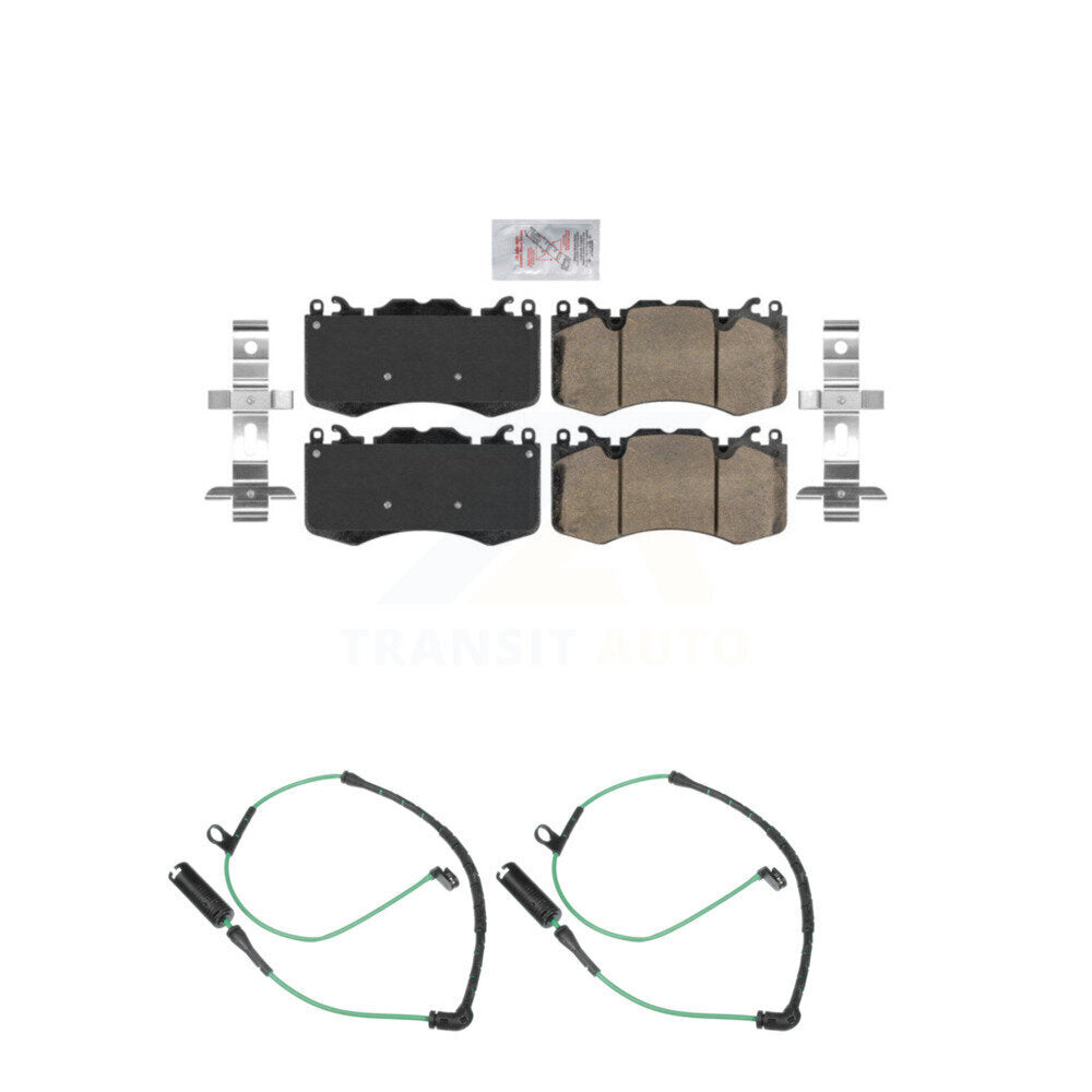 Ceramic Disc Brake Pads And Wear Sensors Front Kit For Land Rover Range