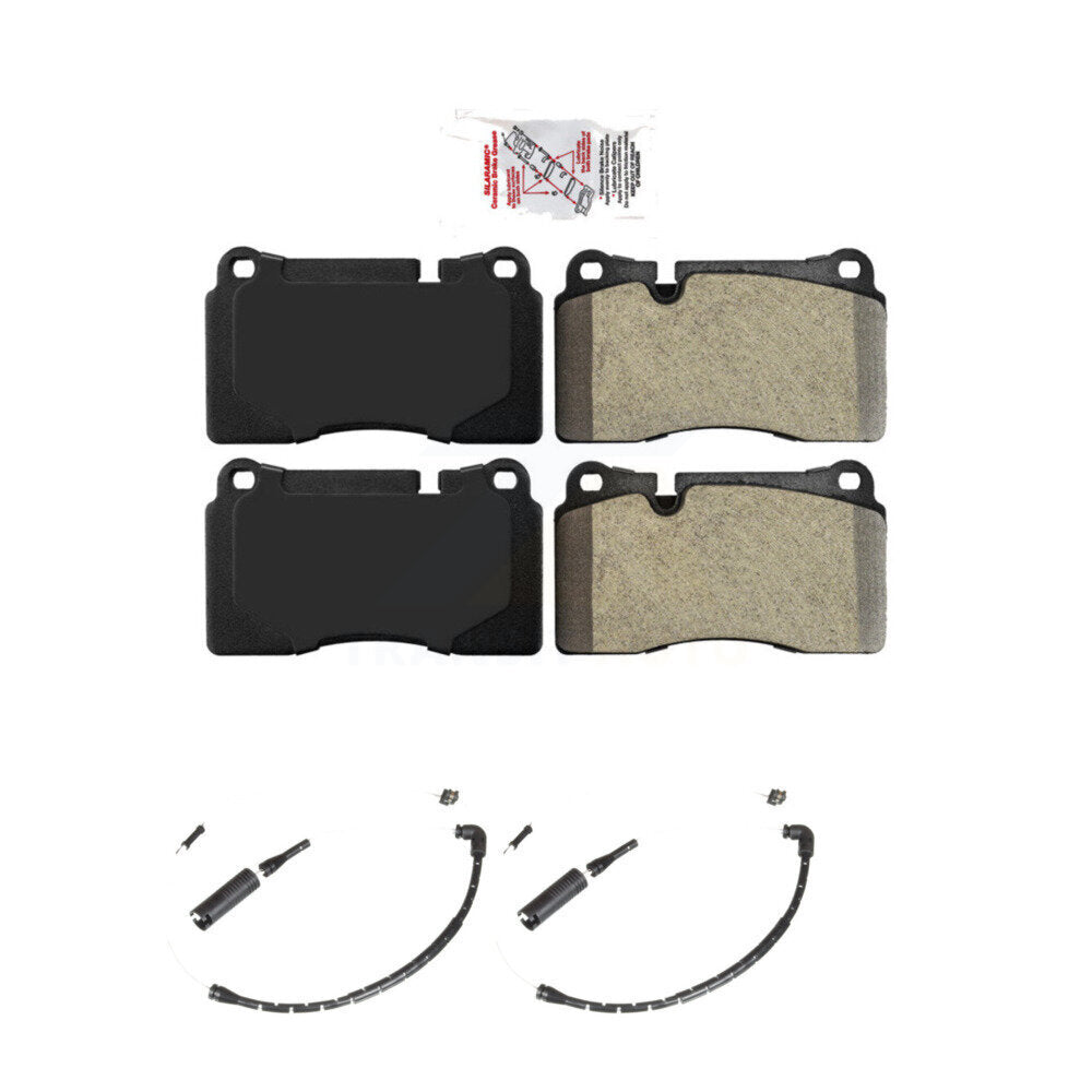 Ceramic Disc Brake Pads And Wear Sensors Front Kit For Land Rover Range