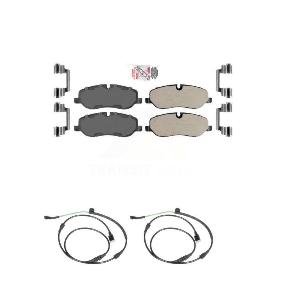 Ceramic Disc Brake Pad & Wear Sensor Front Kit For 2005-2009 Land Rover LR3 4.4L