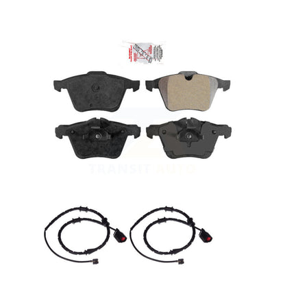 Ceramic Disc Brake Pads And Wear Sensors Front Kit For Jaguar XJ