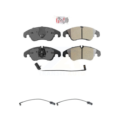 Ceramic Brake Pad Extra Wear Sensor Front Kit For Audi Q5 A4 Quattro A5 S4 S5 A6