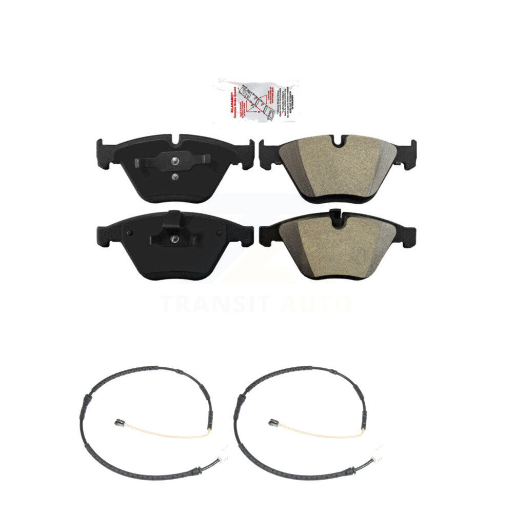 Ceramic Disc Brake Pads And Wear Sensors Front Kit For BMW 335i xDrive X1 328i
