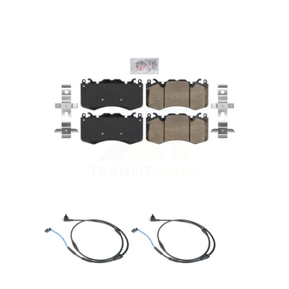 Ceramic Disc Brake Pads And Wear Sensors Front Kit For Land Rover Range Sport
