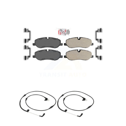 Ceramic Disc Brake Pads And Wear Sensors Front Kit For Land Rover Range Sport