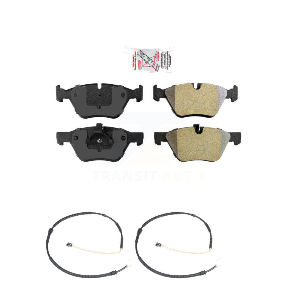 Ceramic Disc Brake Pads And Wear Sensors Front Kit For 2012 BMW X1 xDrive28i