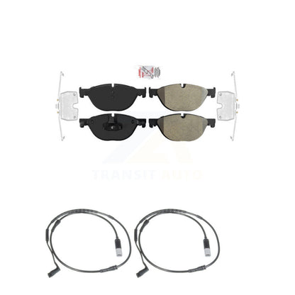 Ceramic Disc Brake Pads And Wear Sensors Front Kit For 2009 BMW 750i 750Li