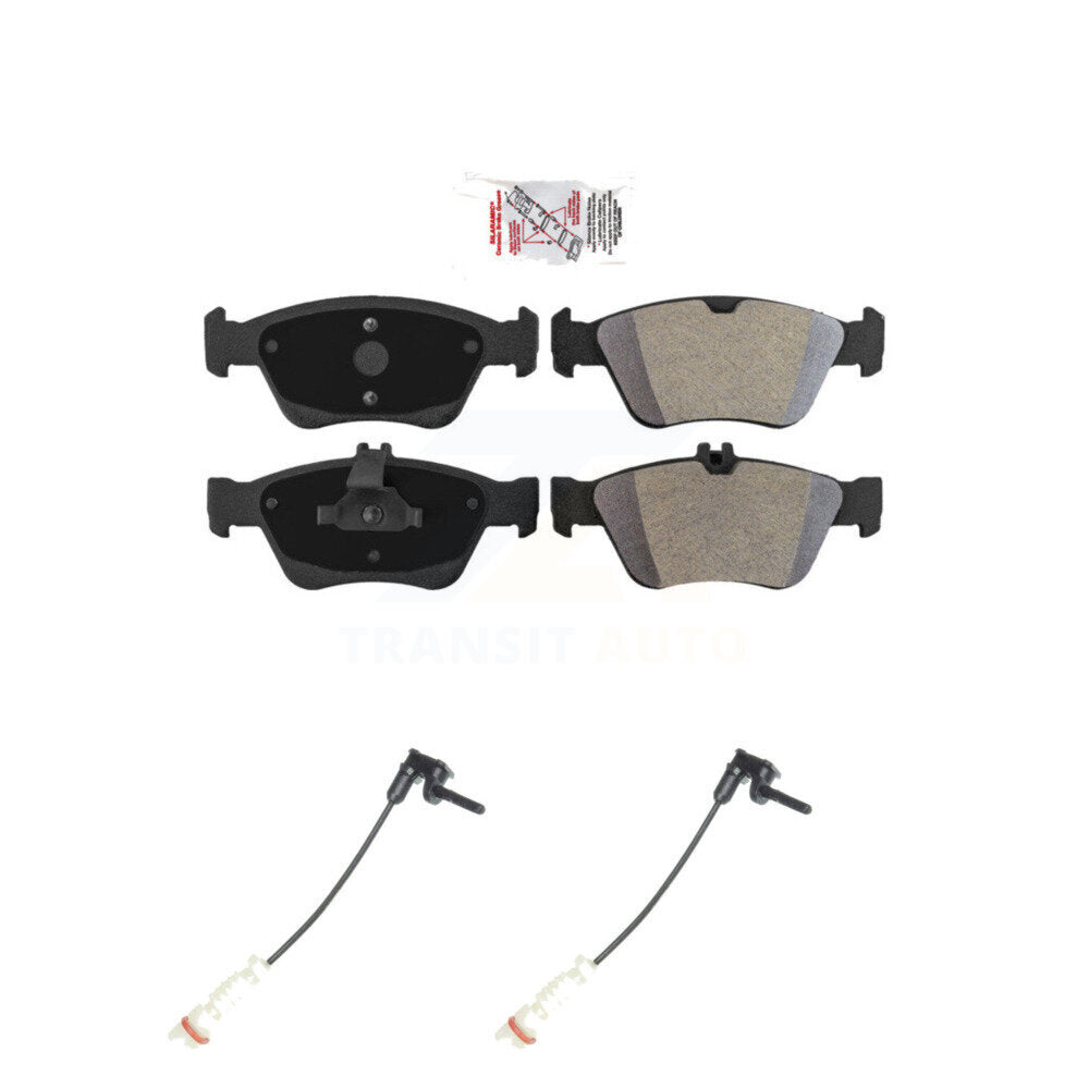 Ceramic Brake Pad And Wear Sensor Front Kit For Mercedes-Benz SLK230 C230 SLK320