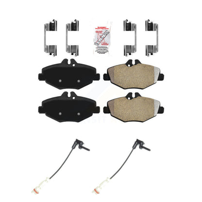 Ceramic Brake Pad & Wear Sensor Front Kit For Mercedes-Benz E320 Sedan with 3.2L