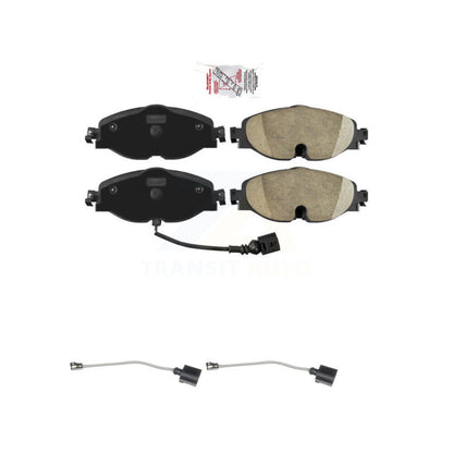 Ceramic Brake Pad Extra Wear Sensor Front Kit For Volkswagen Jetta Golf Taos GTI