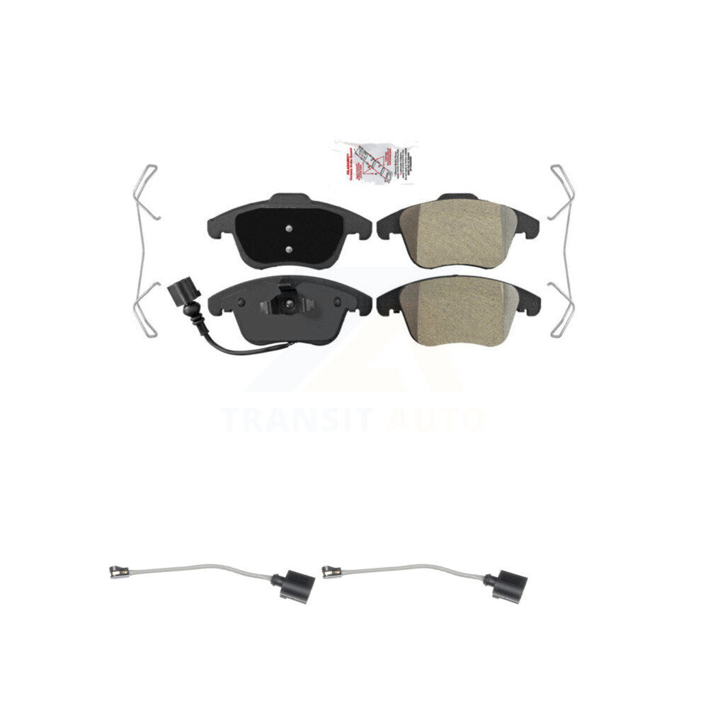 Ceramic Disc Brake Pads And Wear Sensors Front Kit For Volkswagen Tiguan Limited