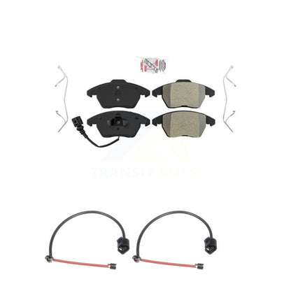 Ceramic Disc Brake Pads Wear Sensor Front Kit For 2012-2013 Audi TT Quattro 2.0L