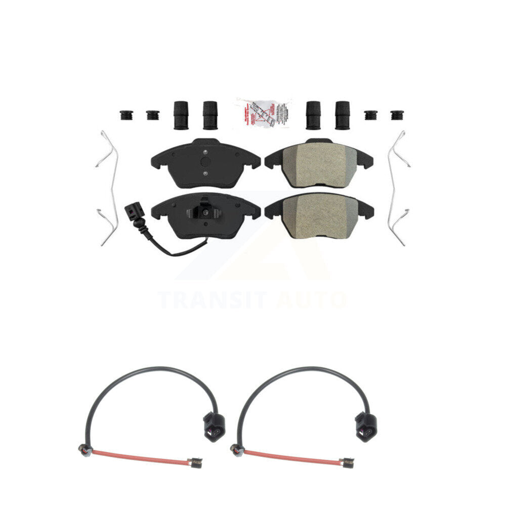 Ceramic Brake Pad Extra Wear Sensor Front Kit For 2012-2013 Audi TT Quattro 2.0L