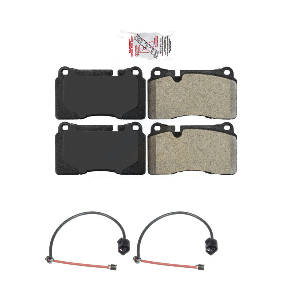 Ceramic Disc Brake Pads And Wear Sensors Front Kit For Audi TT RS Quattro