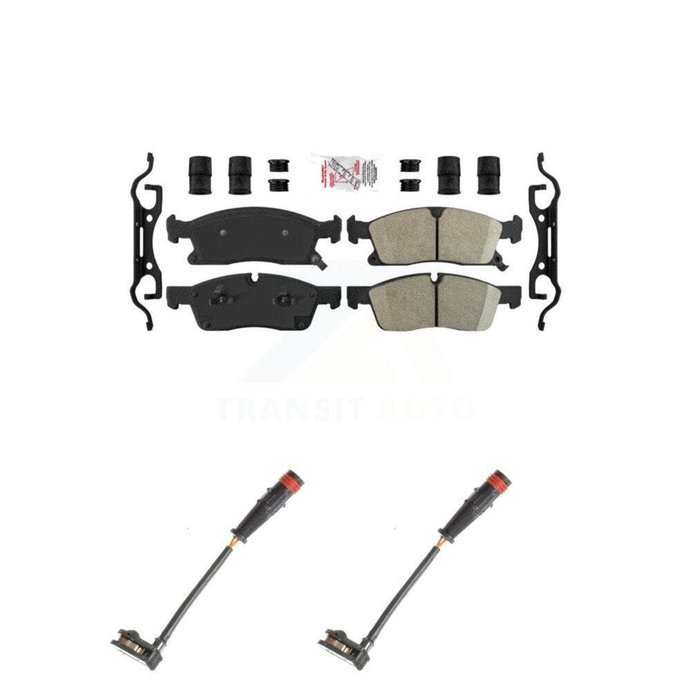 Ceramic Brake Pads & Wear Sensor Front Kit For Mercedes-Benz ML350 GLE350 GLE400