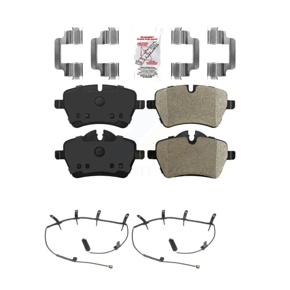 Ceramic Disc Brake Pads And Wear Sensors Front Kit For Mini Cooper