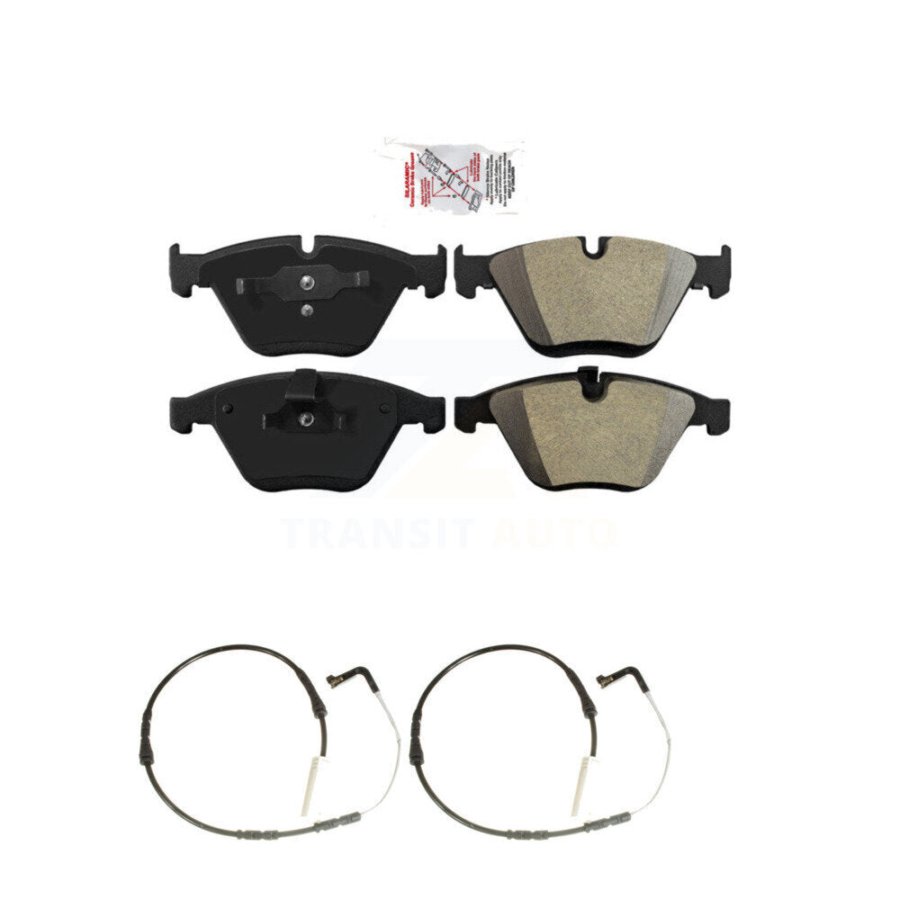Ceramic Disc Brake Pads And Wear Sensors Front Kit For BMW 335i 323i 328i 335d