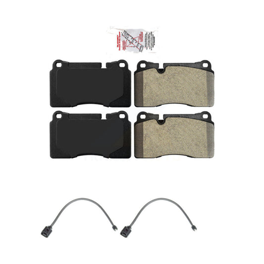 Ceramic Disc Brake Pads And Wear Sensors Front Kit For Volkswagen Touareg