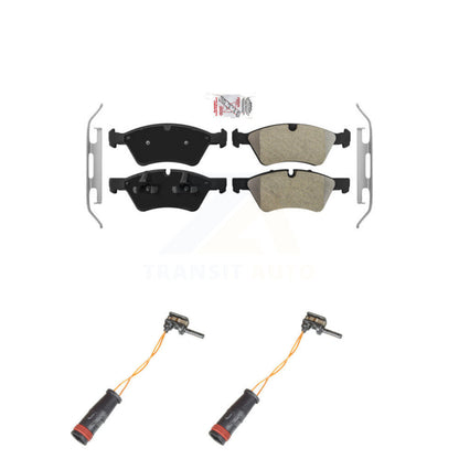 Ceramic Disc Brake Pads And Wear Sensors Front Kit For Mercedes-Benz E350 AWD
