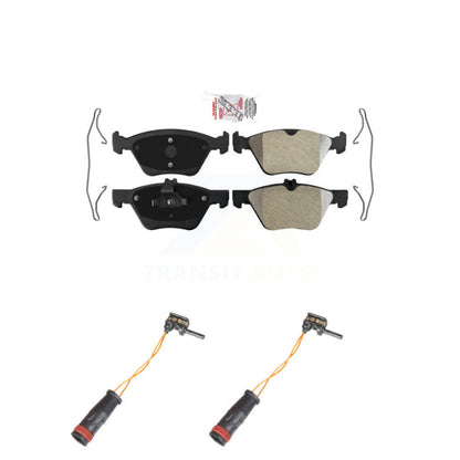 Ceramic Disc Brake Pads And Wear Sensors Front Kit For Mercedes-Benz E350 E300
