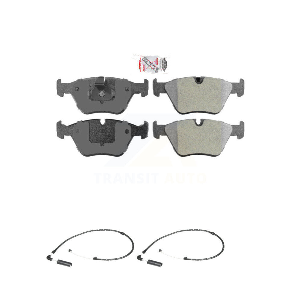 Ceramic Disc Brake Pads And Wear Sensors Front Kit For 2004-2010 BMW X3