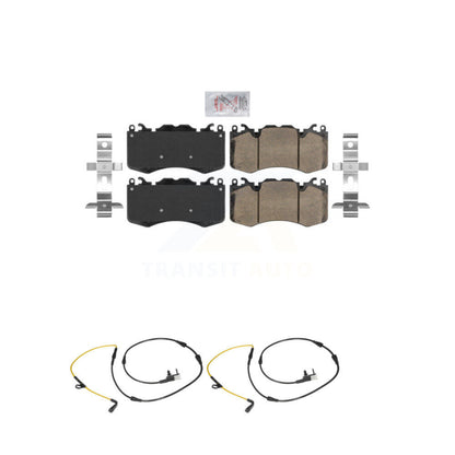 Ceramic Disc Brake Pads And Wear Sensors Front Kit For Land Rover Range Sport