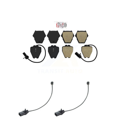 Ceramic Disc Brake Pads And Extra Wear Sensors Front Kit For Volkswagen Passat