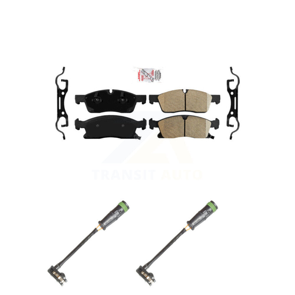 Ceramic Brake Pads & Wear Sensor Front Kit For Mercedes-Benz GLE400 GL350 GLS450