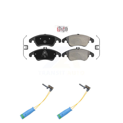 Ceramic Disc Brake Pads And Wear Sensors Front Kit For Mercedes-Benz C250 E400
