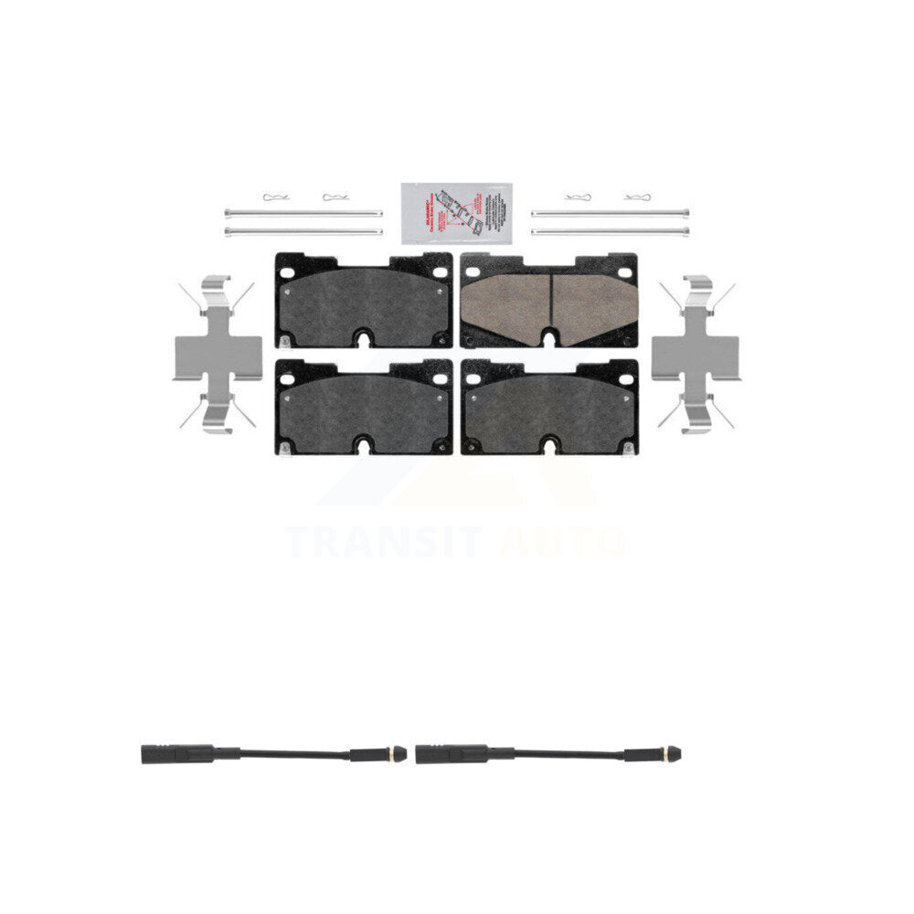 Ceramic Brake Pads Wear Sensor Front Kit For GMC Chevrolet Silverado 1500 Sierra