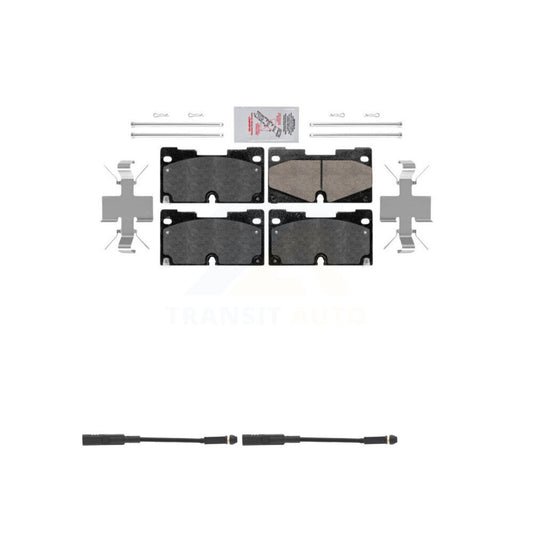 Ceramic Brake Pads Wear Sensor Front Kit For GMC Chevrolet Silverado 1500 Sierra