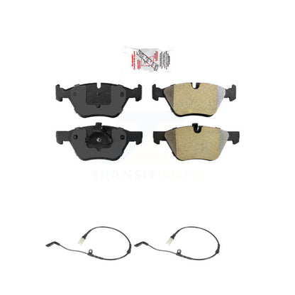 Ceramic Disc Brake Pads And Wear Sensors Front Kit For BMW 525i