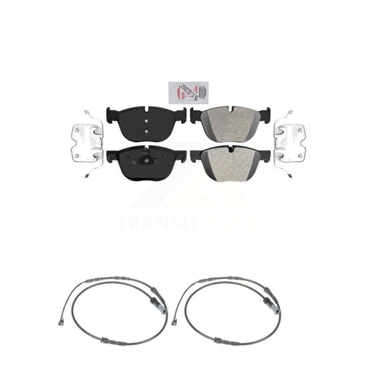 Ceramic Disc Brake Pads And Wear Sensors Front Kit For 2016-2018 BMW X4 M40i