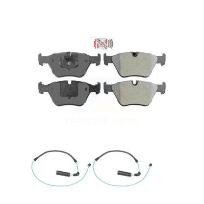 Ceramic Disc Brake Pads And Wear Sensors Front Kit For BMW 330Ci 330i 330xi M3