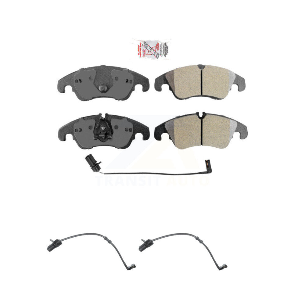 Ceramic Disc Brake Pads And Extra Wear Sensors Front Kit For Audi A7 Quattro A6