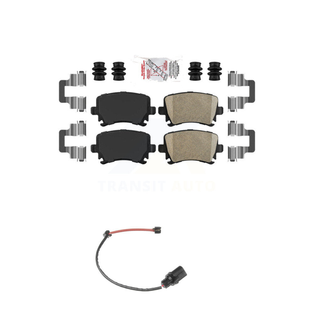 Ceramic Disc Brake Pads And Wear Sensors Rear Kit For 2011 Audi A6