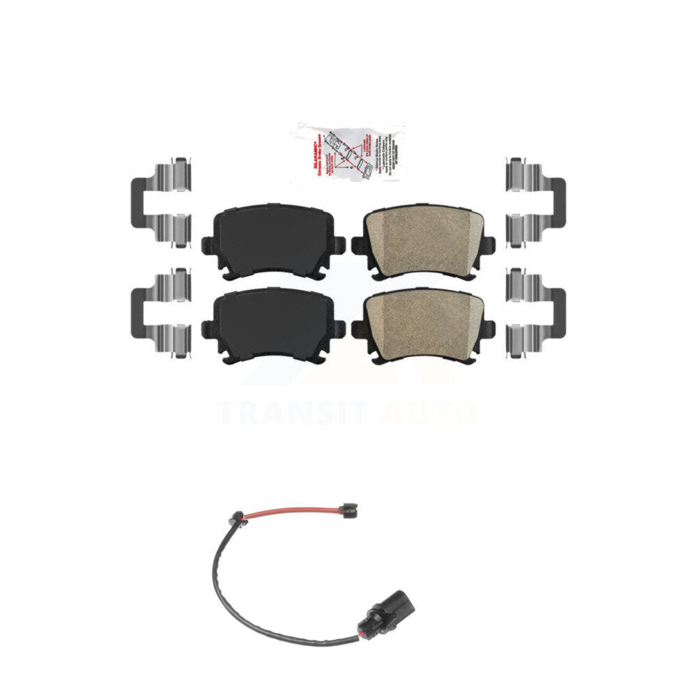 Ceramic Disc Brake Pads And Wear Sensors Rear Kit For 2011 Audi A6