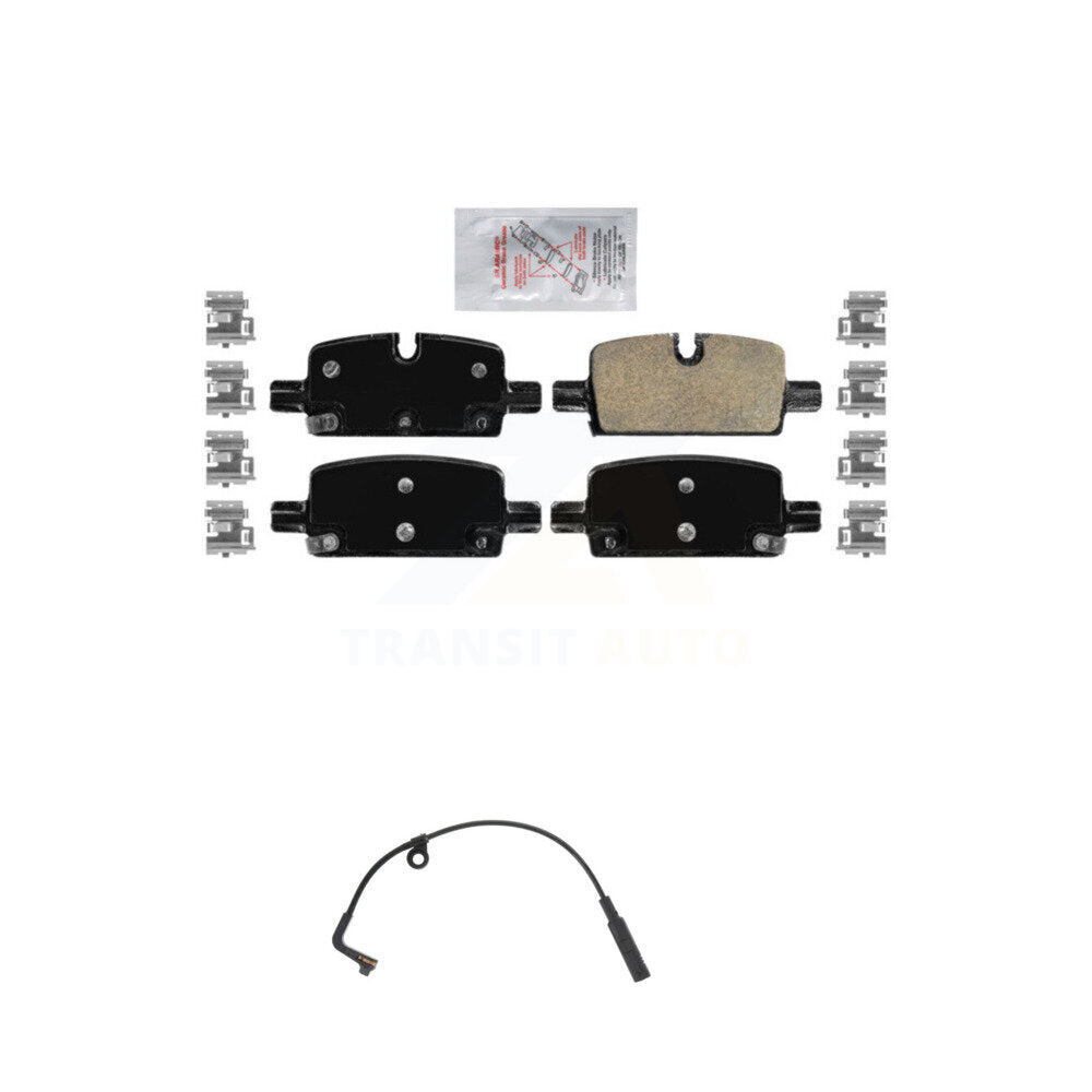 Ceramic Brake Pad & Wear Sensor Rear Kit For GMC Chevrolet Silverado 1500 Sierra
