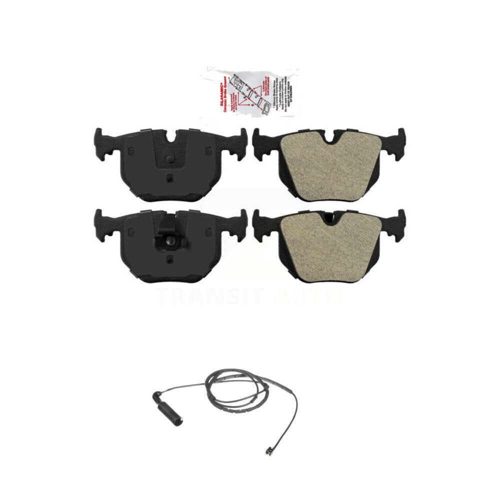 Ceramic Disc Brake Pads And Wear Sensors Rear Kit For BMW 330Ci 330i 330xi 3.0L